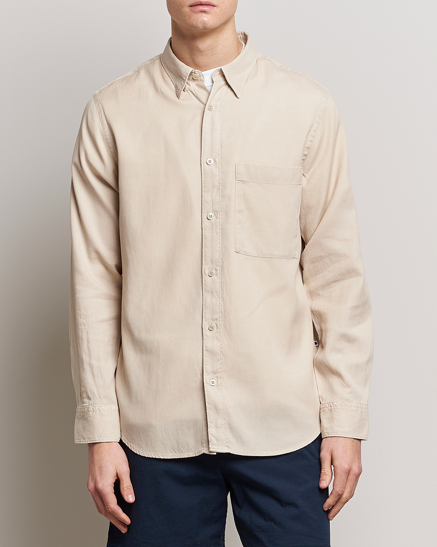 Herre | Skjorter | NN07 | Cohen Summer Cord Shirt Cream