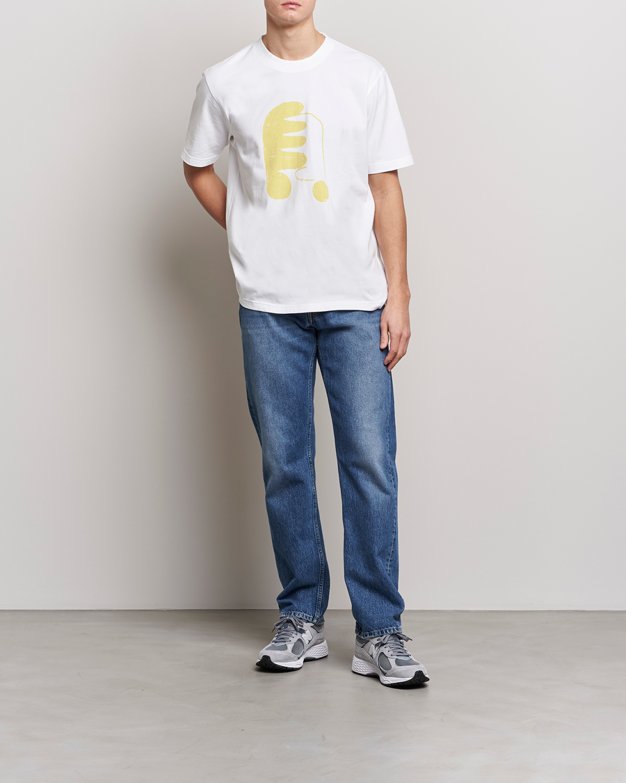 Herre | T-Shirts | NN07 | Adam Printed Crew Neck T-Shirt White
