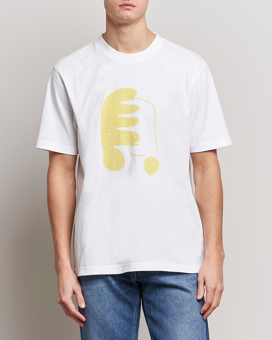Herre | NN07 | NN07 | Adam Printed Crew Neck T-Shirt White