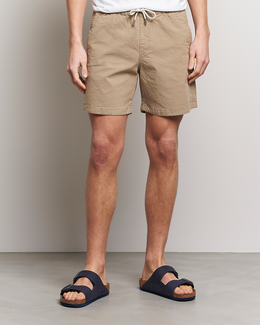 Herre | Drawstringshorts | NN07 | Gregor Tencel Drawstring Shorts Greige