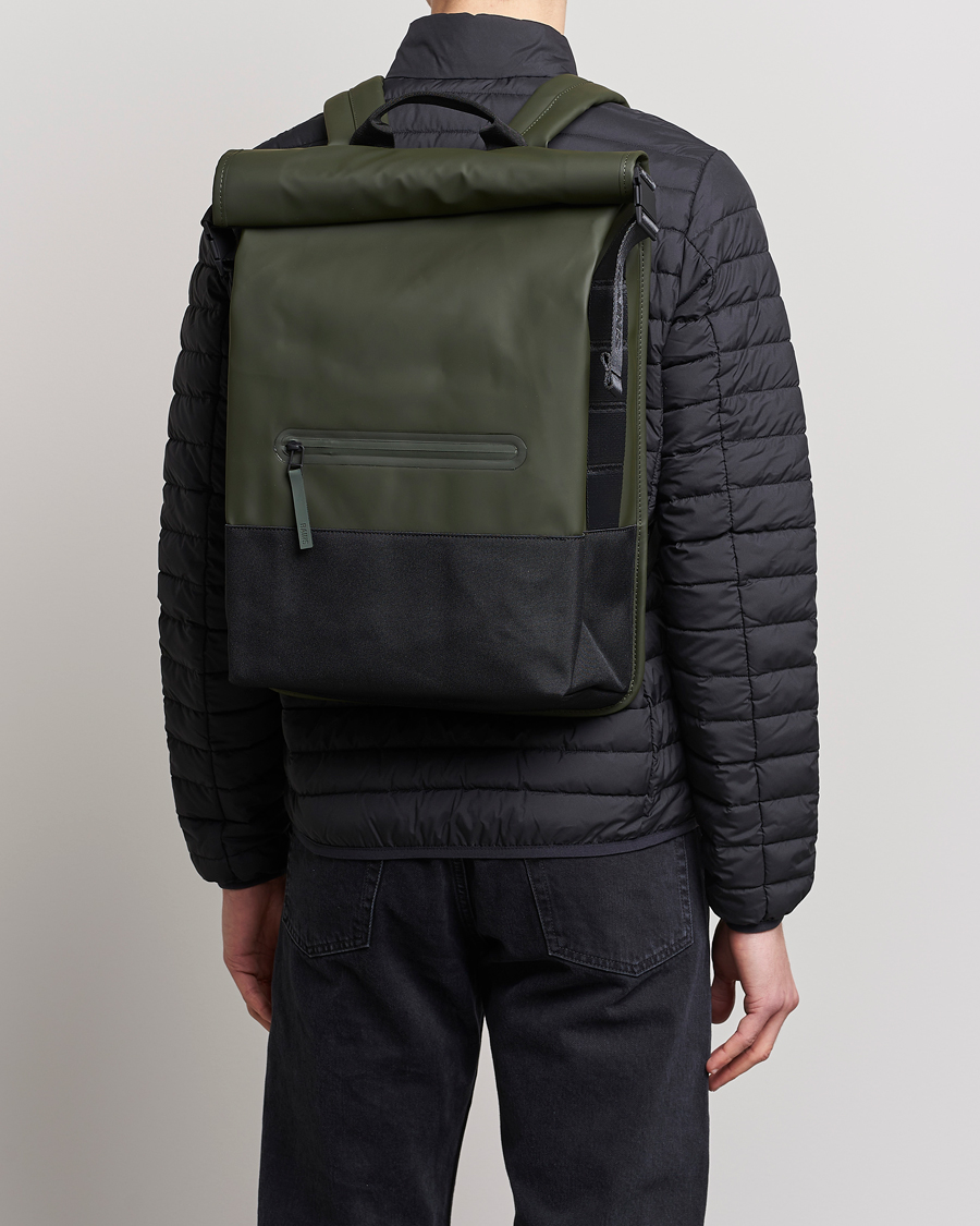 Herre | Rygsække | RAINS | Trail Rolltop Backpack Green