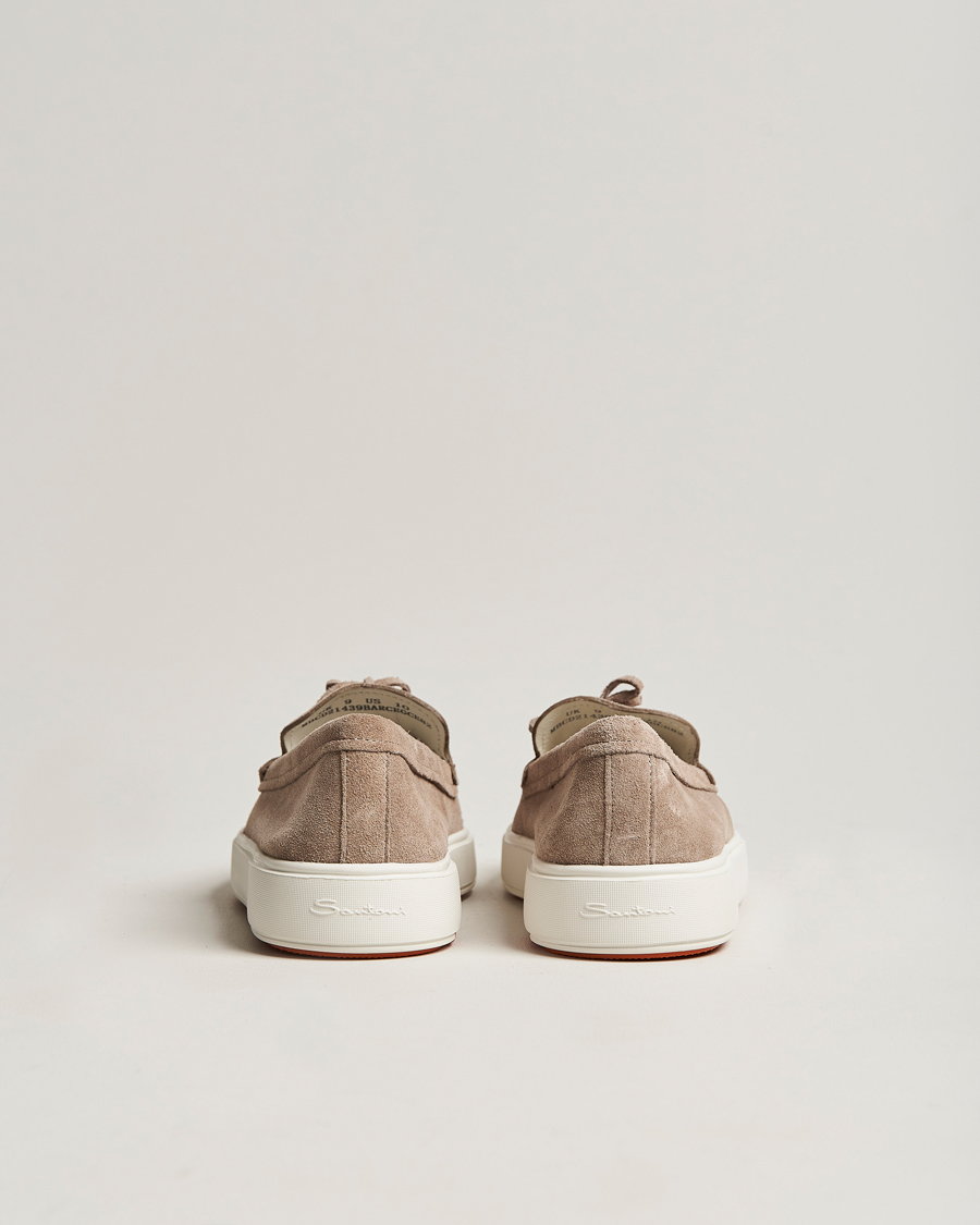 Herre | Santoni Lacetto Slip On Beige Suede | Santoni | Lacetto Slip On Beige Suede