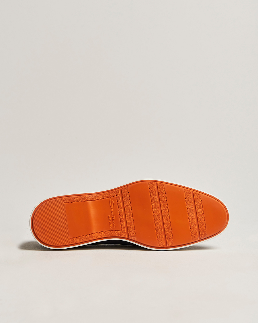 Herre | Santoni Summer Loafer Navy Suede | Santoni | Summer Loafer Navy Suede