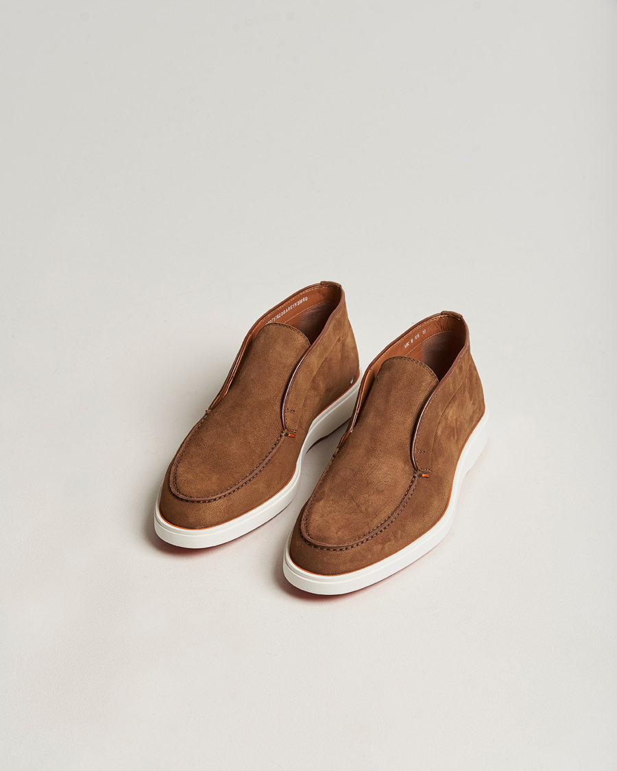 Herre | Santoni Summer Chukka Brown Suede | Santoni | Summer Chukka Brown Suede