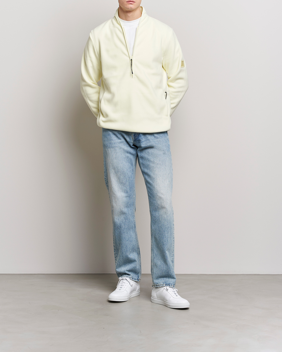 Herre | Trøjer | RAINS | Fleece Half-Zip Pullover Straw