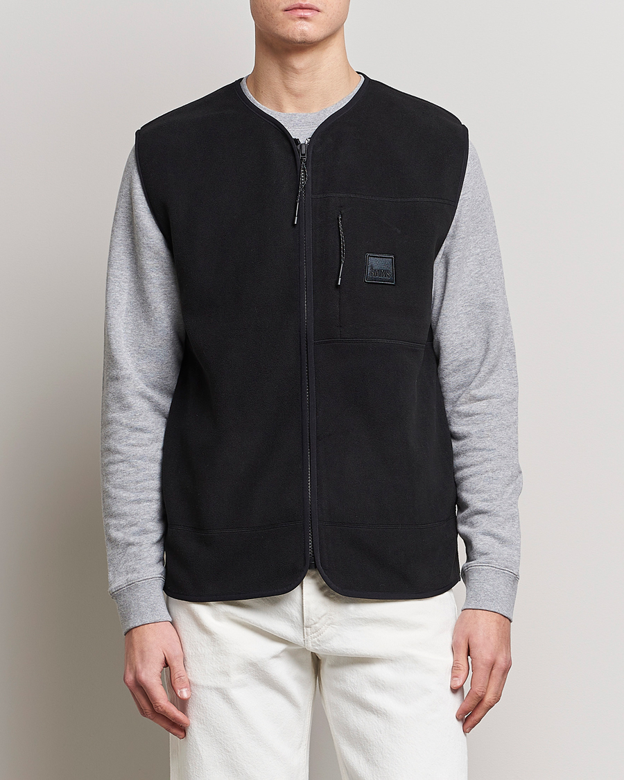 Herre | Fleeceveste | RAINS | Fleece Vest Black