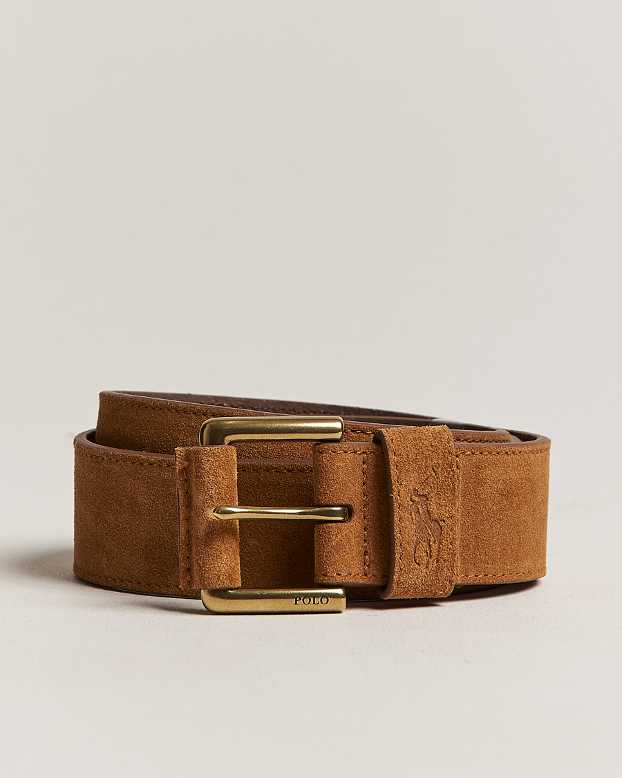 Herre | Tilbehør | Polo Ralph Lauren | Suede Belt Tan