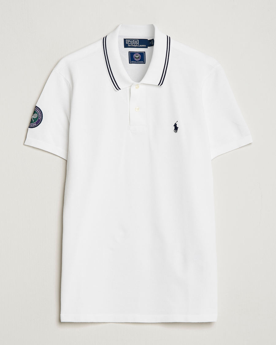 Herre | Polotrøjer | Polo Ralph Lauren | Custom Slim Fit Wimbledon Polo Ceramic White