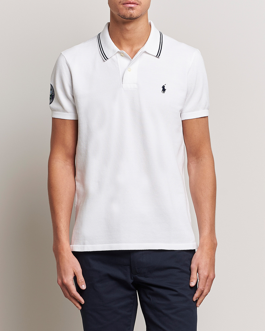 Herre | Polotrøjer | Polo Ralph Lauren | Custom Slim Fit Wimbledon Polo Ceramic White
