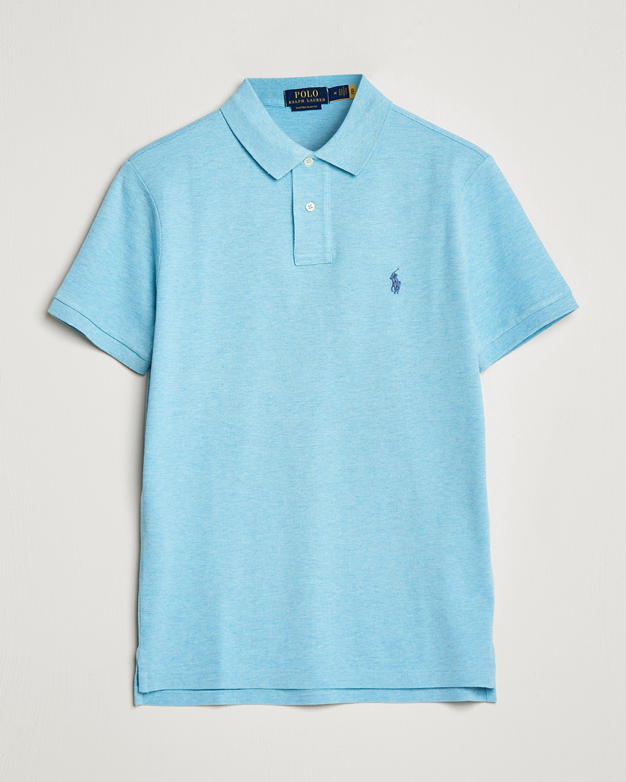 Herre | Polotrøjer | Polo Ralph Lauren | Custom Slim Fit Polo Watchhill Blue Heather