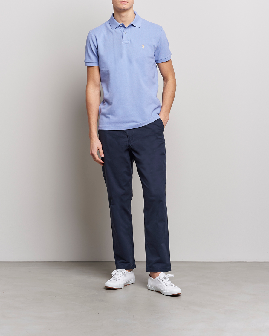 Herre | Polotrøjer | Polo Ralph Lauren | Custom Slim Fit Polo Lafayette Blue