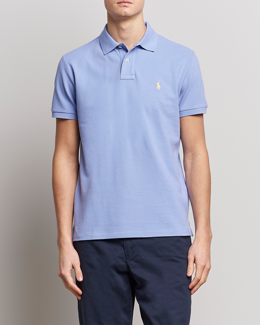 Herre | Kortærmede polotrøjer | Polo Ralph Lauren | Custom Slim Fit Polo Lafayette Blue