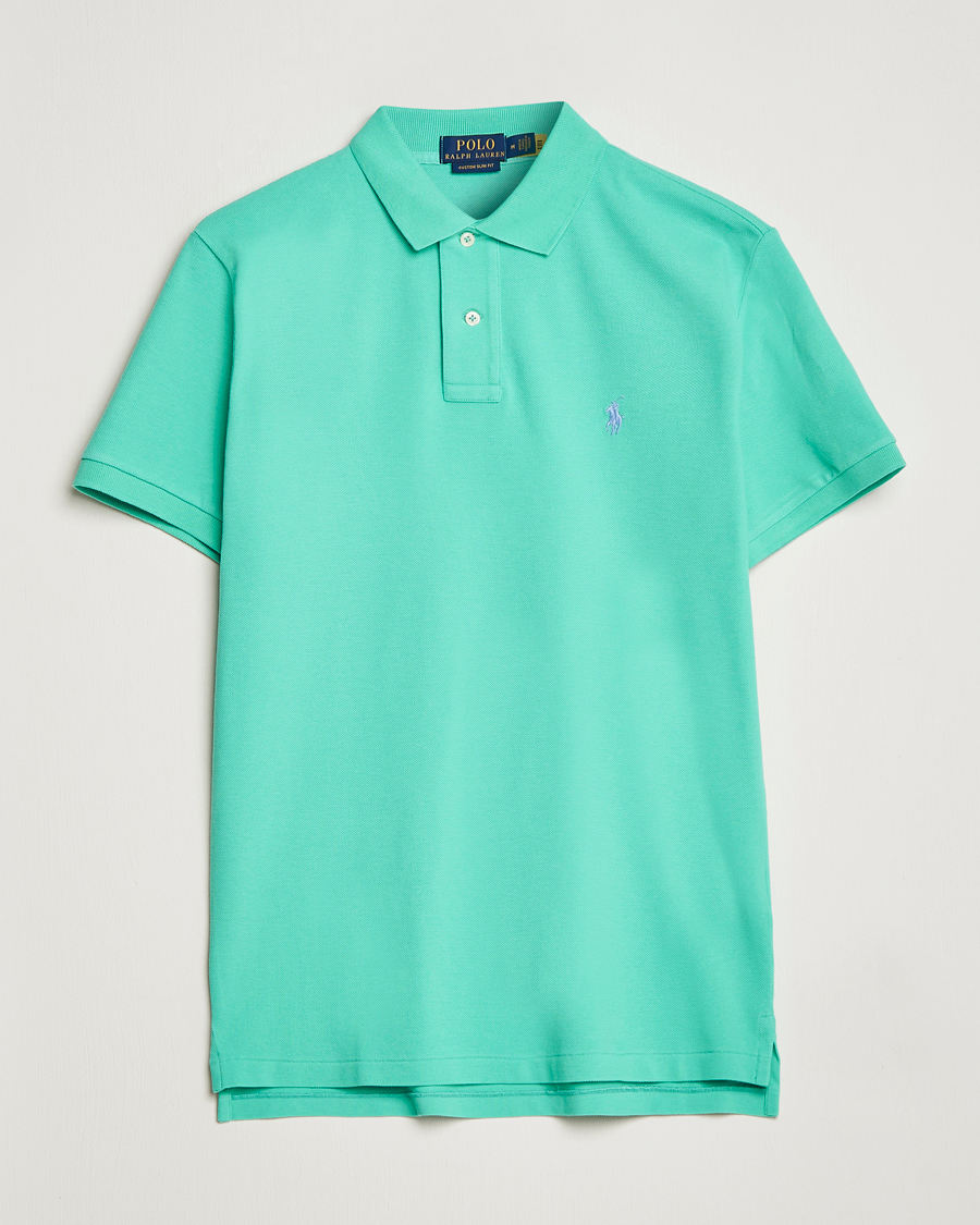 Herre | Polotrøjer | Polo Ralph Lauren | Custom Slim Fit Polo Sunset Green