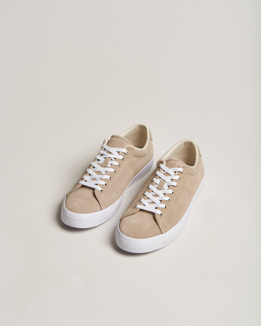 Herre | Longwood Suede Sneaker Straw Khaki | Polo Ralph Lauren | Longwood Suede Sneaker Straw Khaki