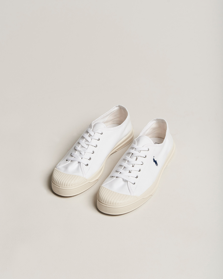 Herre | Polo Ralph Lauren Paloma Canvas Sneaker White/Navy | Polo Ralph Lauren | Paloma Canvas Sneaker White/Navy