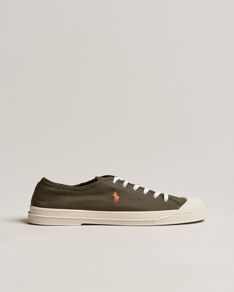 Herre | Paloma Canvas Sneaker Canopy Olive/Orange | Polo Ralph Lauren | Paloma Canvas Sneaker Canopy Olive/Orange