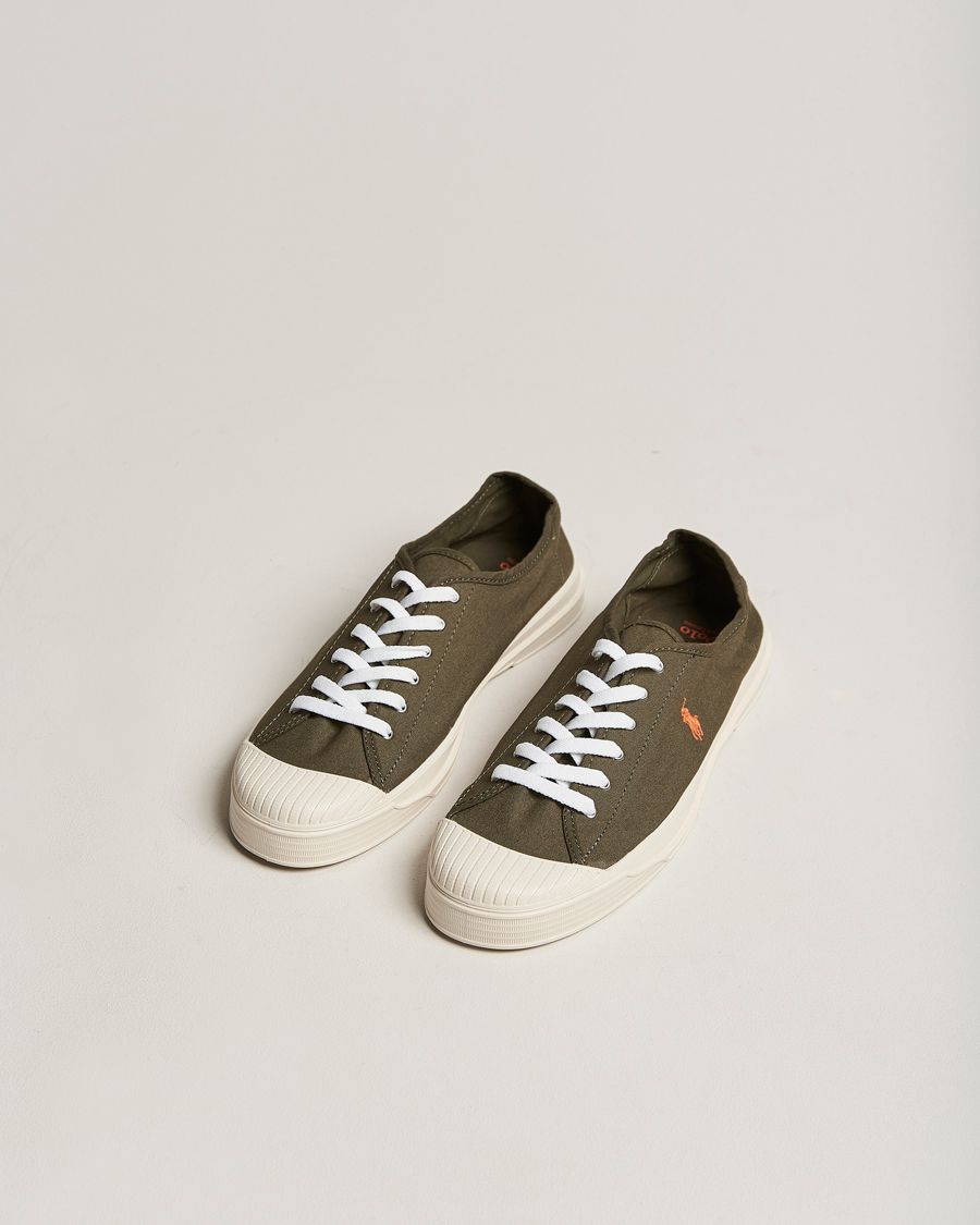 Herre | Paloma Canvas Sneaker Canopy Olive/Orange | Polo Ralph Lauren | Paloma Canvas Sneaker Canopy Olive/Orange