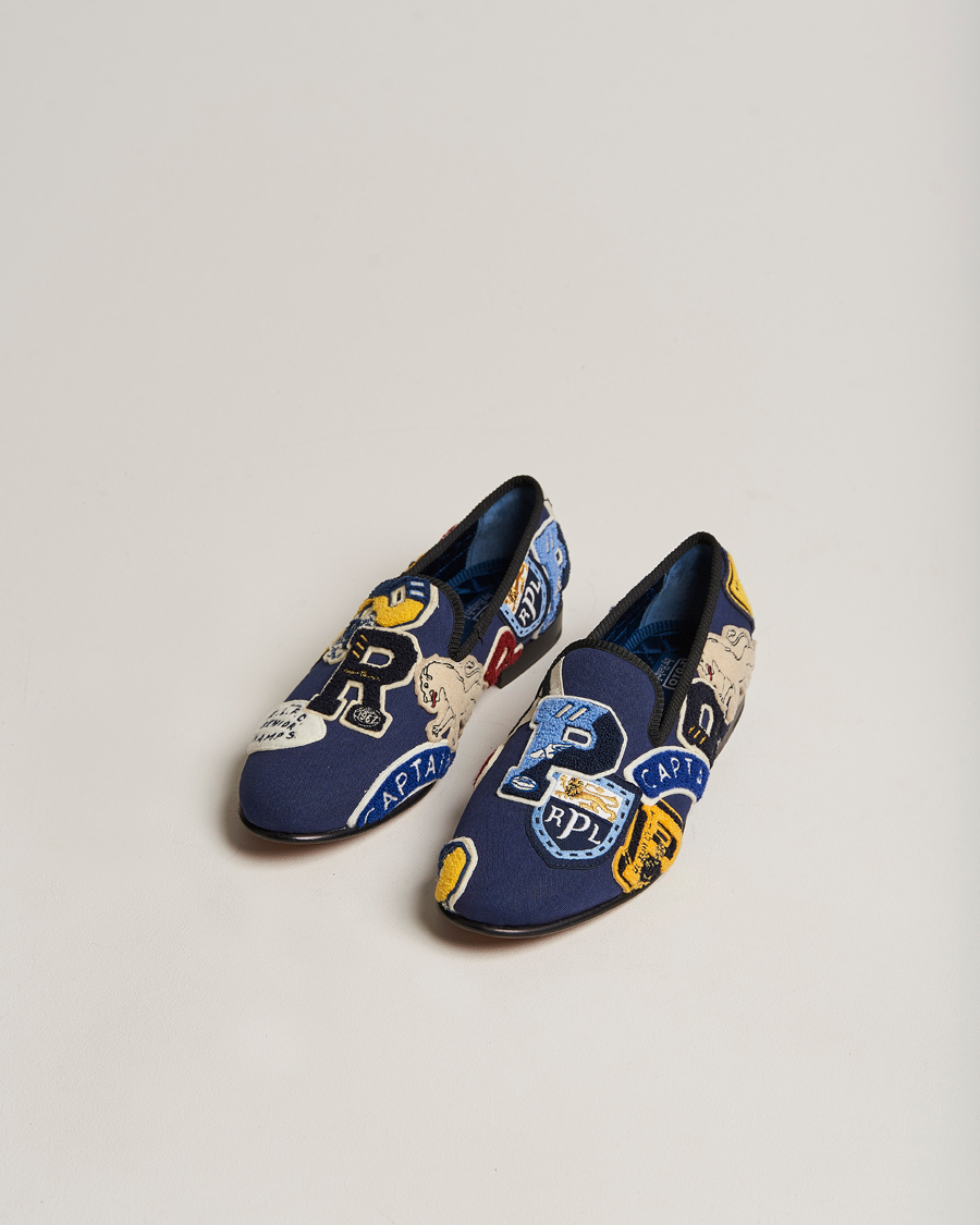 Herre | Sko | Polo Ralph Lauren | Paxton Canvas Patches Loafer Navy Multi