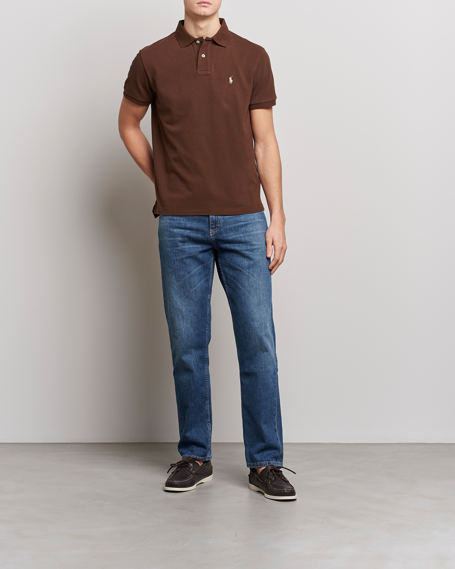 Herre | Polotrøjer | Polo Ralph Lauren | Custom Slim Fit Polo Branch Brown