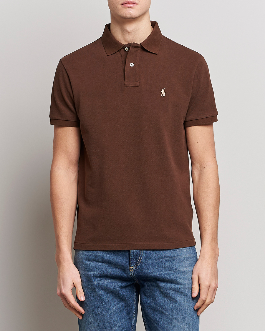 Herre | Polotrøjer | Polo Ralph Lauren | Custom Slim Fit Polo Branch Brown