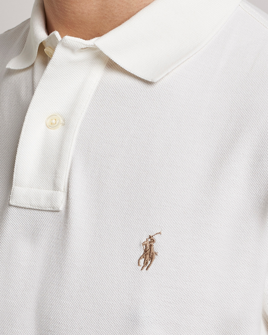 Herre | Polotrøjer | Polo Ralph Lauren | Custom Slim Fit Polo Deckwash White