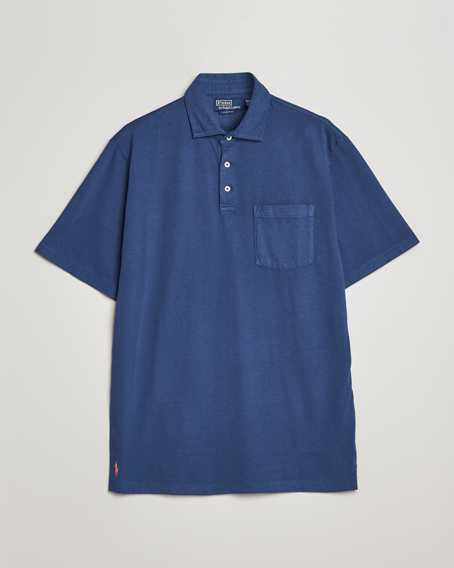 Herre | Polotrøjer | Polo Ralph Lauren | Cotton/Linen Polo Light Navy