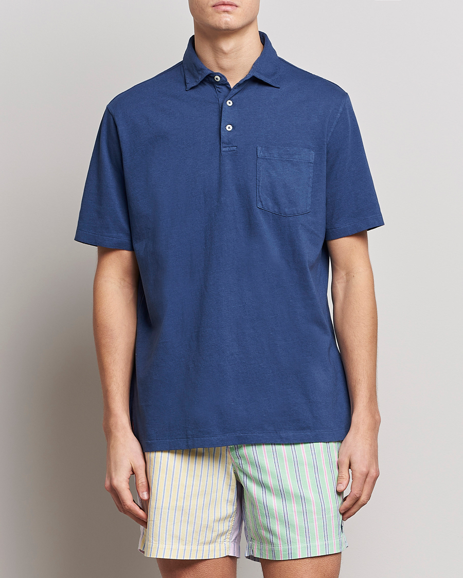 Herre | World of Ralph Lauren | Polo Ralph Lauren | Cotton/Linen Polo Light Navy