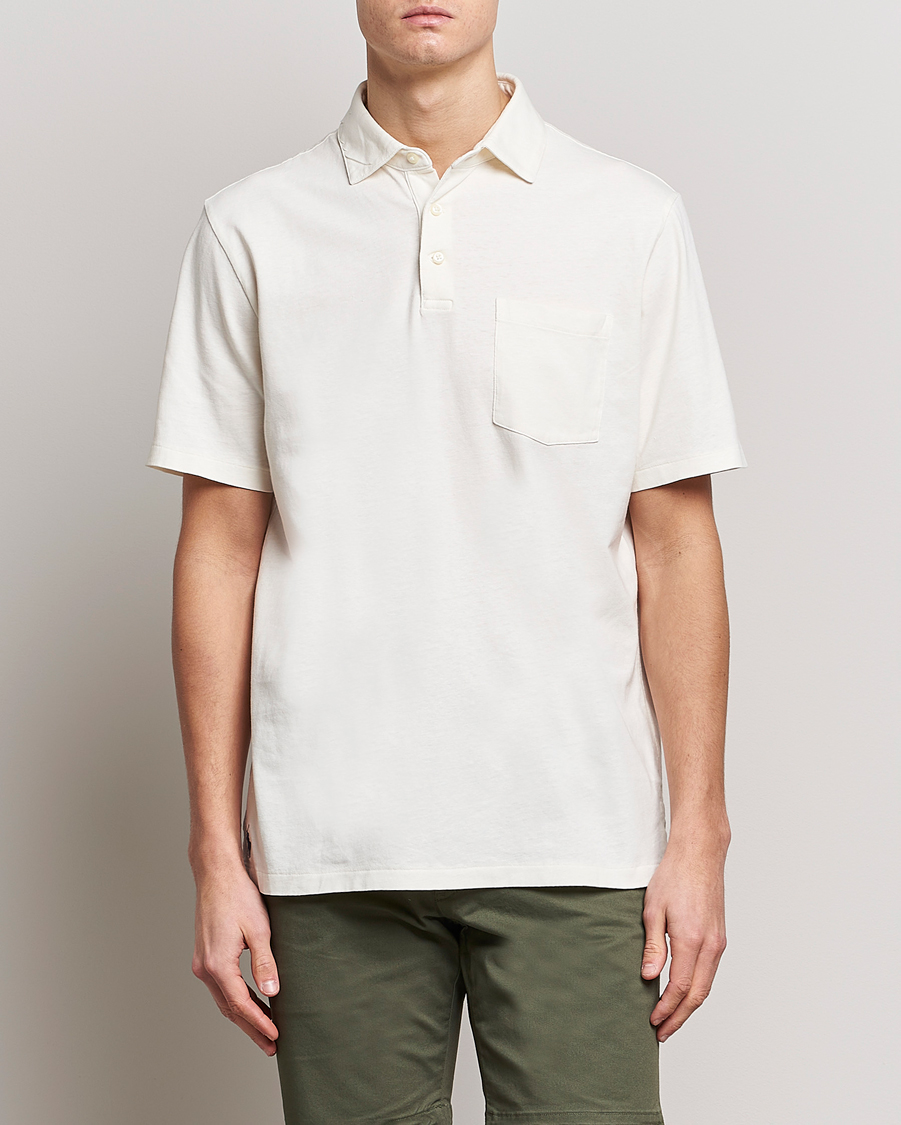 Herre | Polotrøjer | Polo Ralph Lauren | Cotton/Linen Polo Antique Cream