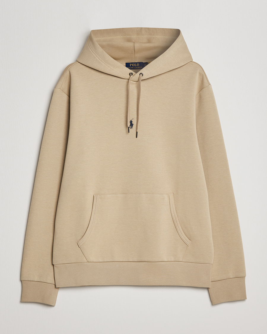 Herre | Trøjer | Polo Ralph Lauren | Double Knit Center Logo Hoodie Classic Khaki