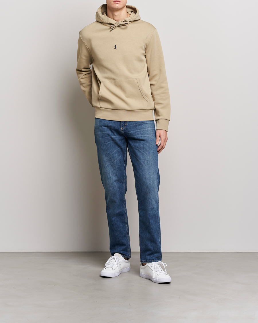 Herre | Trøjer | Polo Ralph Lauren | Double Knit Center Logo Hoodie Classic Khaki