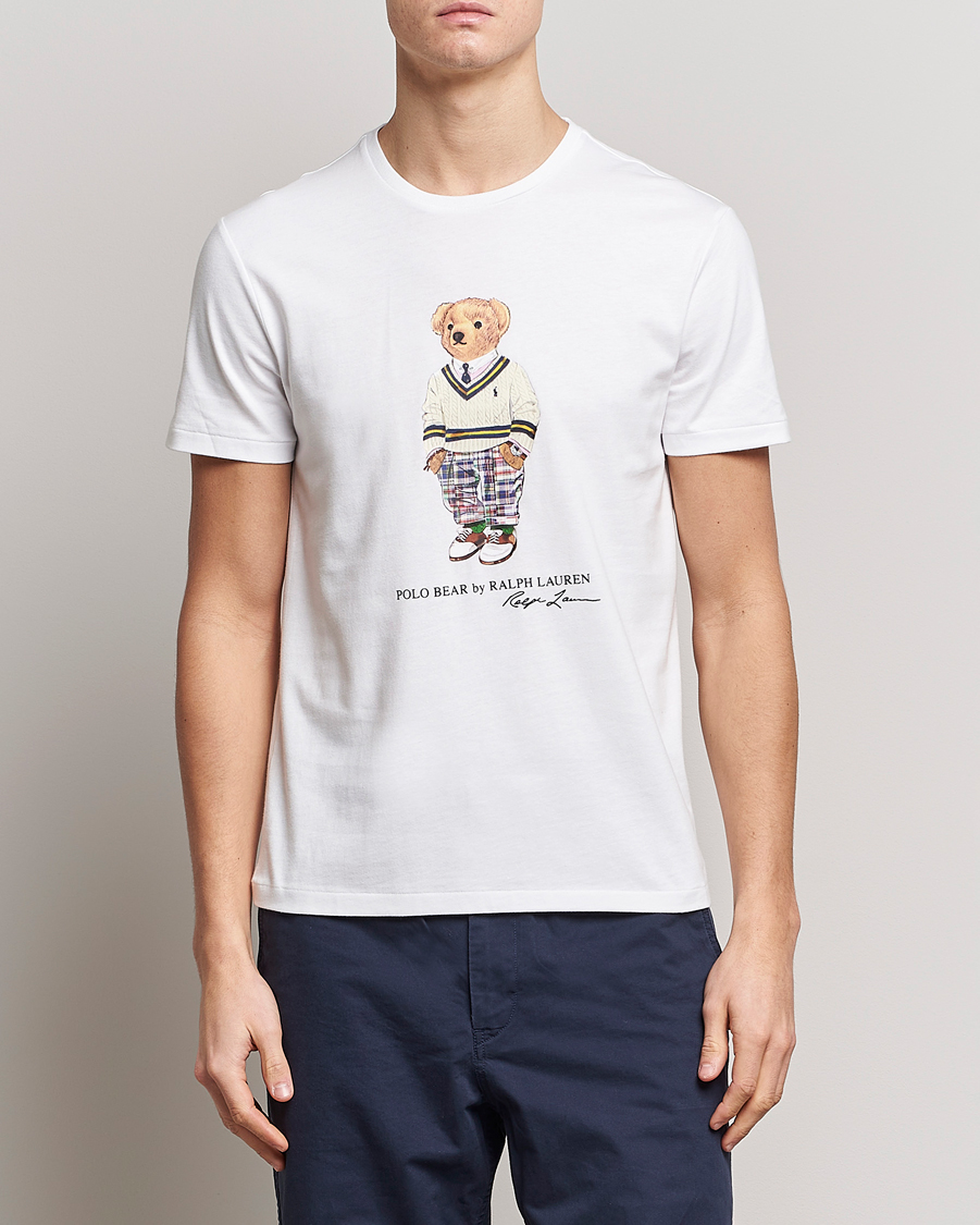Herre |  | Polo Ralph Lauren | Printed Heritage Bear Crew Neck T-Shirt White