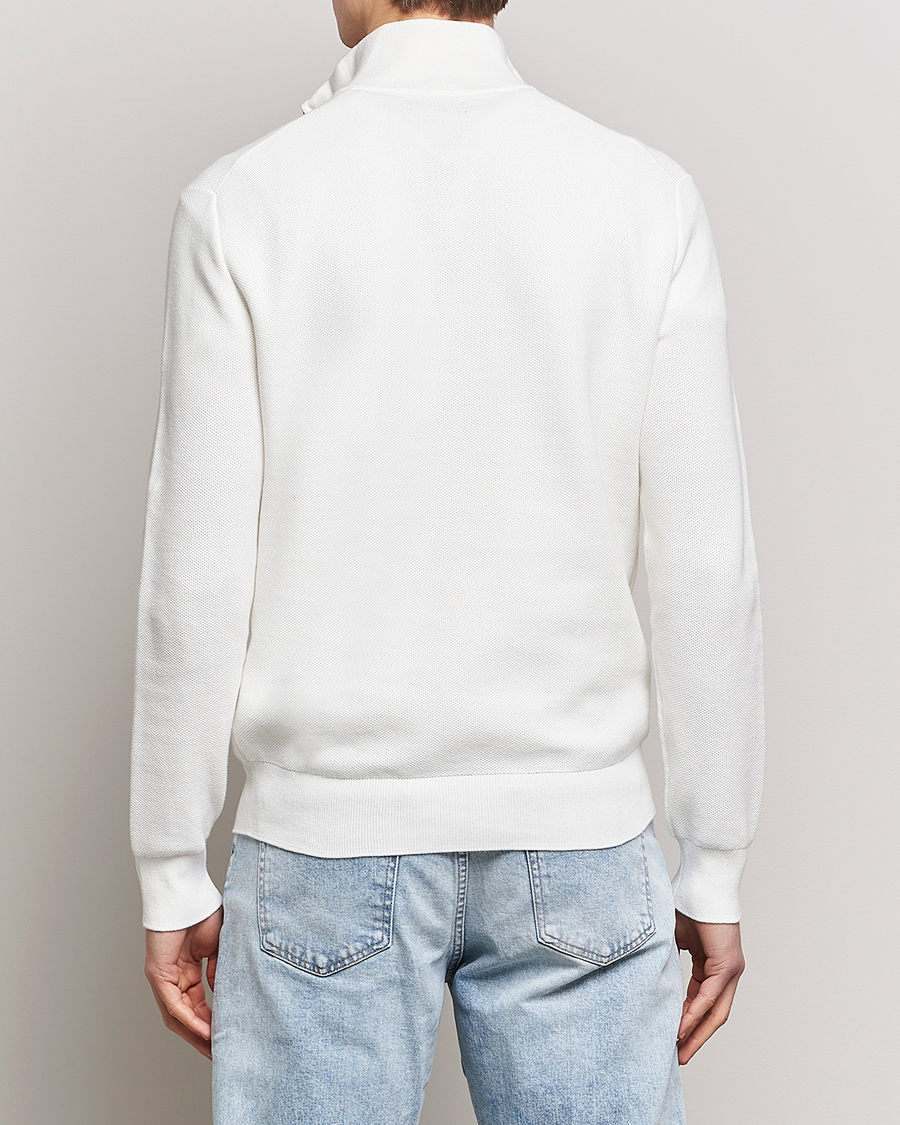 Herre | Trøjer | Polo Ralph Lauren | Textured Half-Zip Deckwash White