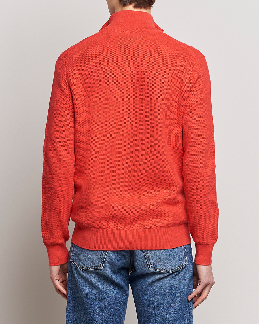 Herre | Trøjer | Polo Ralph Lauren | Textured Half-Zip Red Reef