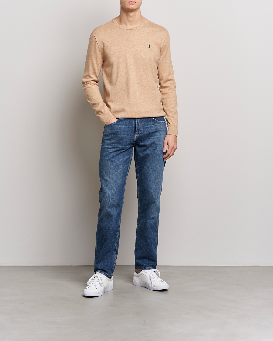 Herre | Trøjer | Polo Ralph Lauren | Cotton Crew Neck Sweater Camel Melange