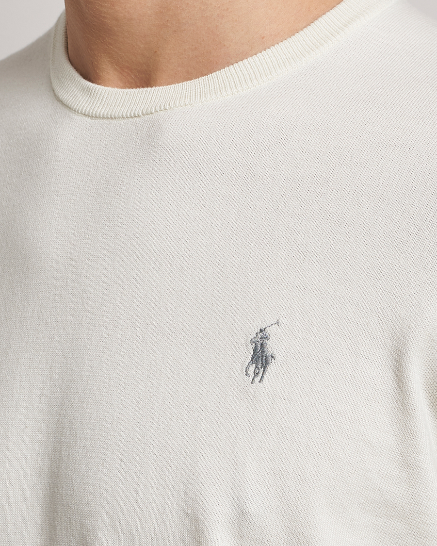 Herre | Trøjer | Polo Ralph Lauren | Cotton Crew Neck Sweater Antique Cream