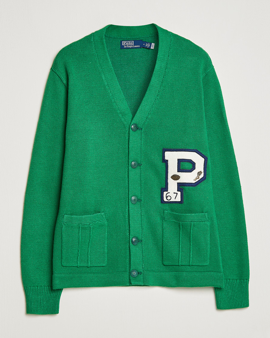 Herre | Trøjer | Polo Ralph Lauren | Cotton Knitted Varsity Cardigan New Forest