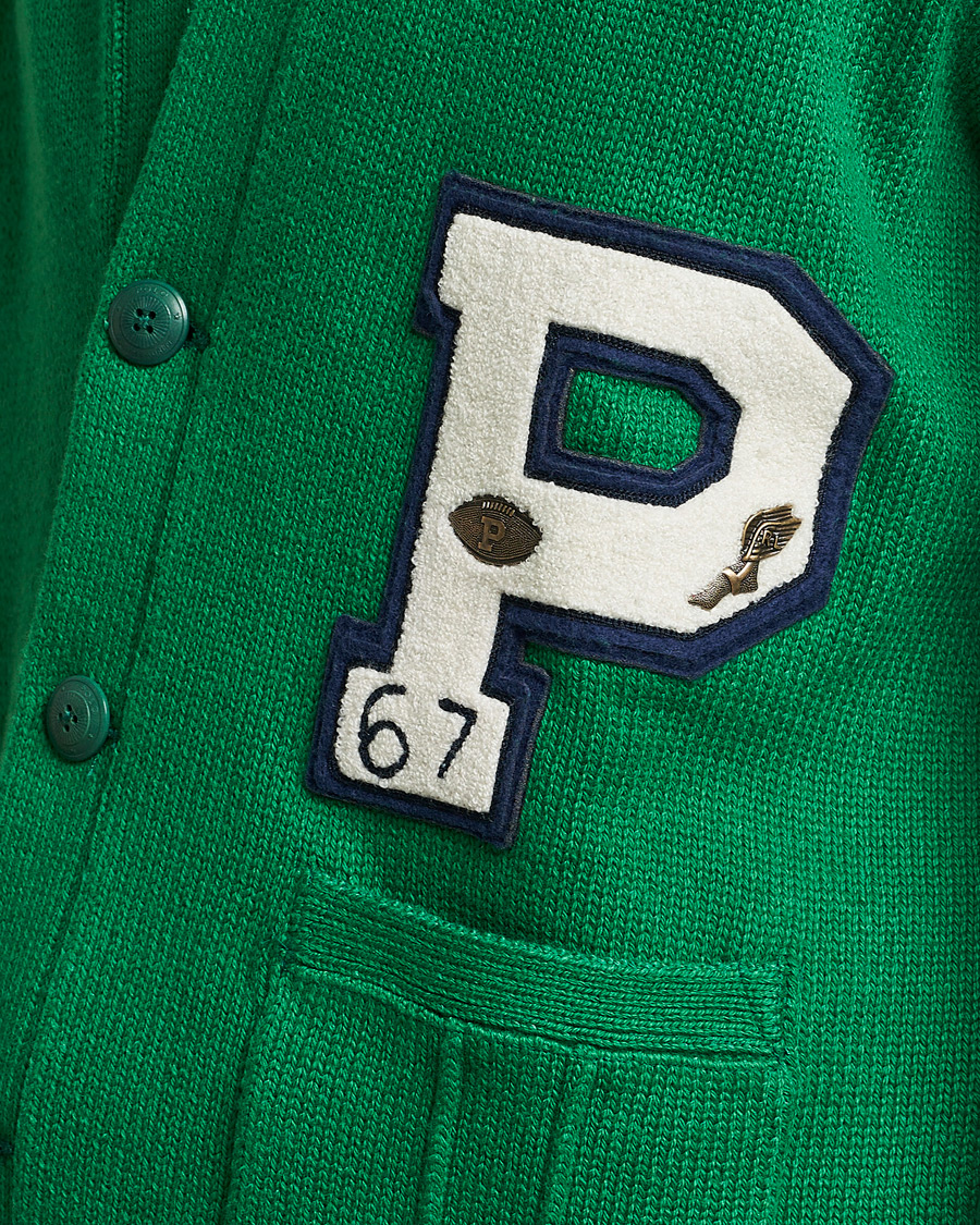 Herre | Trøjer | Polo Ralph Lauren | Cotton Knitted Varsity Cardigan New Forest