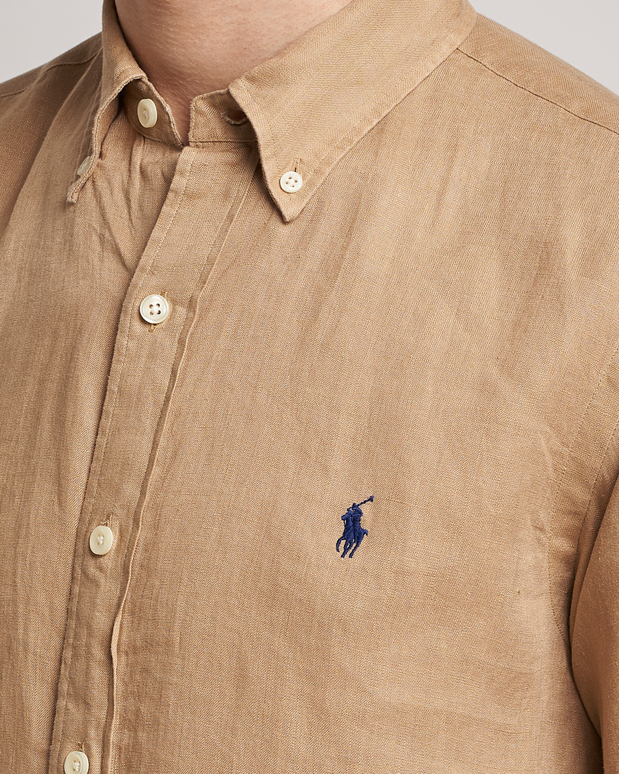 Herre | Skjorter | Polo Ralph Lauren | Custom Fit Linen Button Down Vintage Khaki