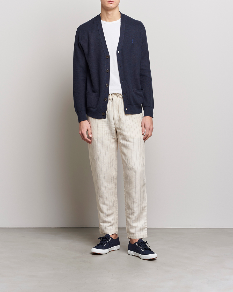 Herre | Bukser | Polo Ralph Lauren | Prepster Linen/Tencel Pinstripe Trousers Andover Cream