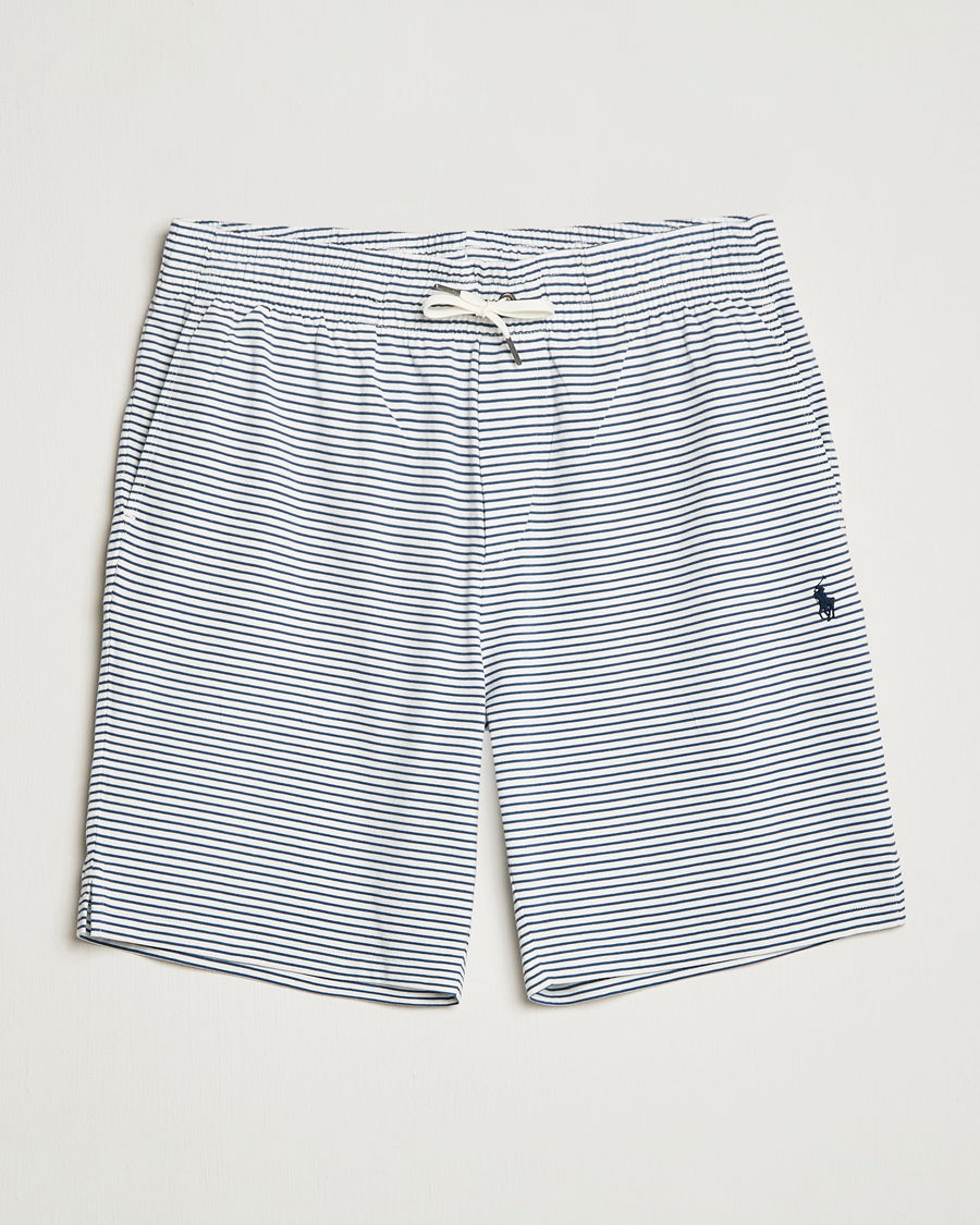 Herre | Shorts | Polo Ralph Lauren | Brused Spa Jersey Striped Sweatshorts White/Blue