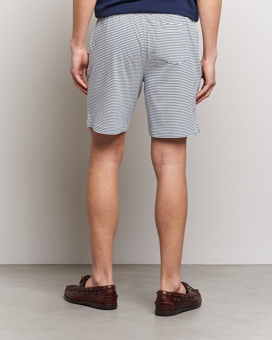 Herre | Shorts | Polo Ralph Lauren | Brused Spa Jersey Striped Sweatshorts White/Blue