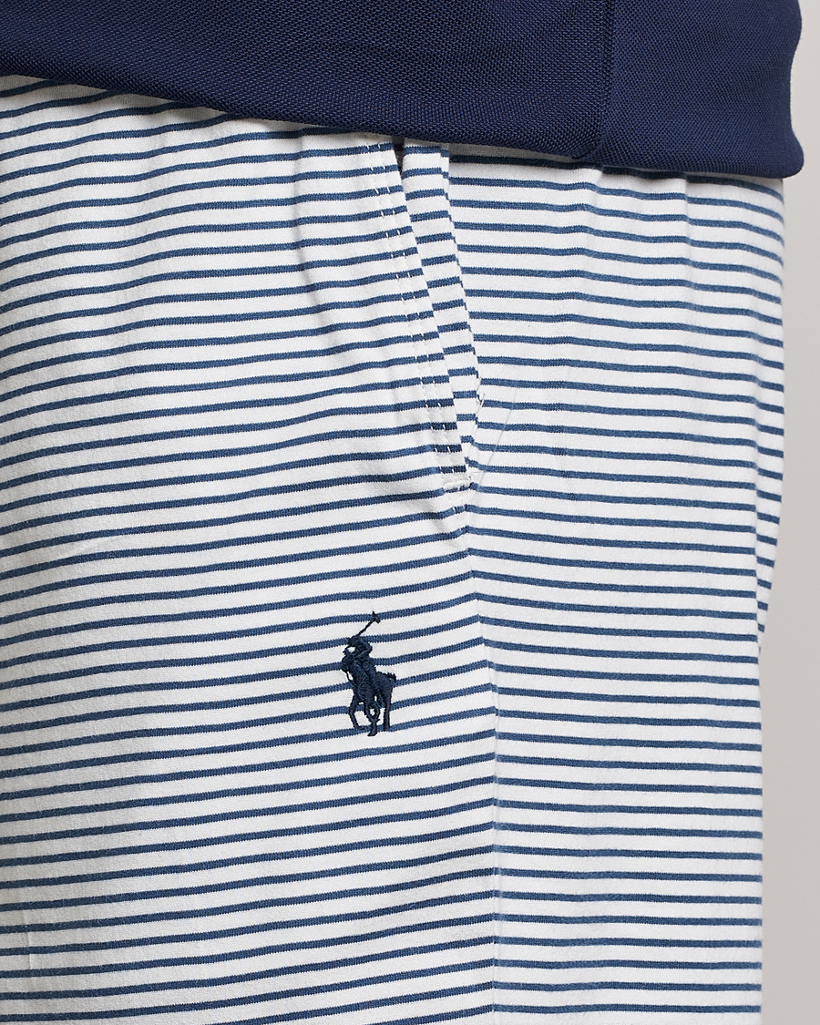 Herre | Shorts | Polo Ralph Lauren | Brused Spa Jersey Striped Sweatshorts White/Blue