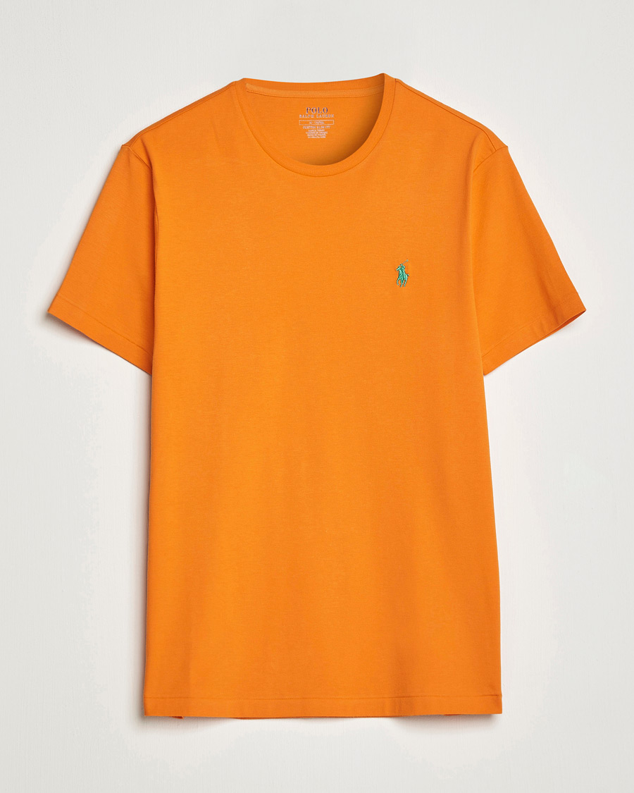 Herre | T-Shirts | Polo Ralph Lauren | Crew Neck T-Shirt Optic Orange