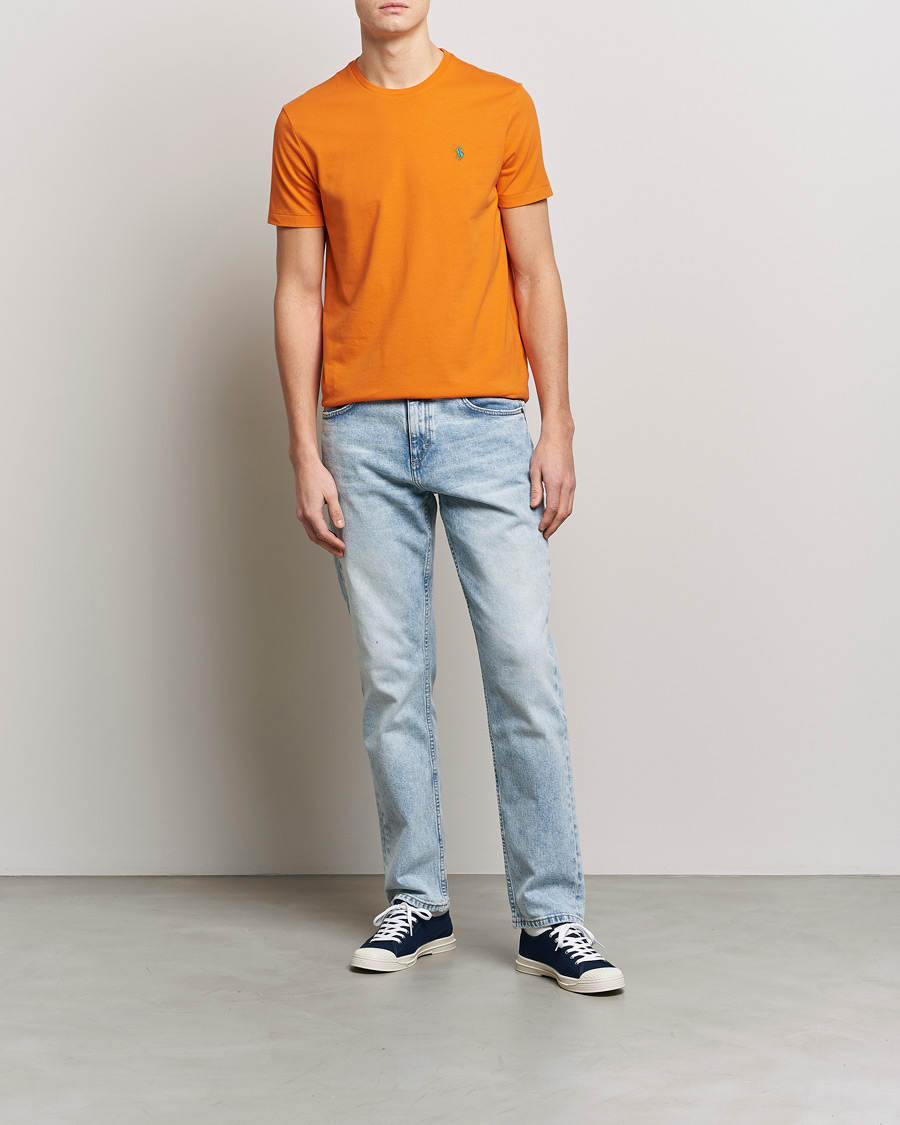 Herre | T-Shirts | Polo Ralph Lauren | Crew Neck T-Shirt Optic Orange