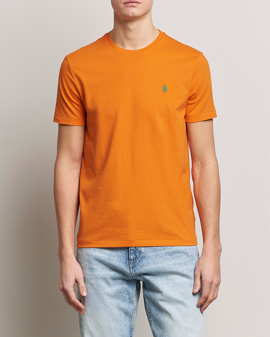Herre | T-Shirts | Polo Ralph Lauren | Crew Neck T-Shirt Optic Orange