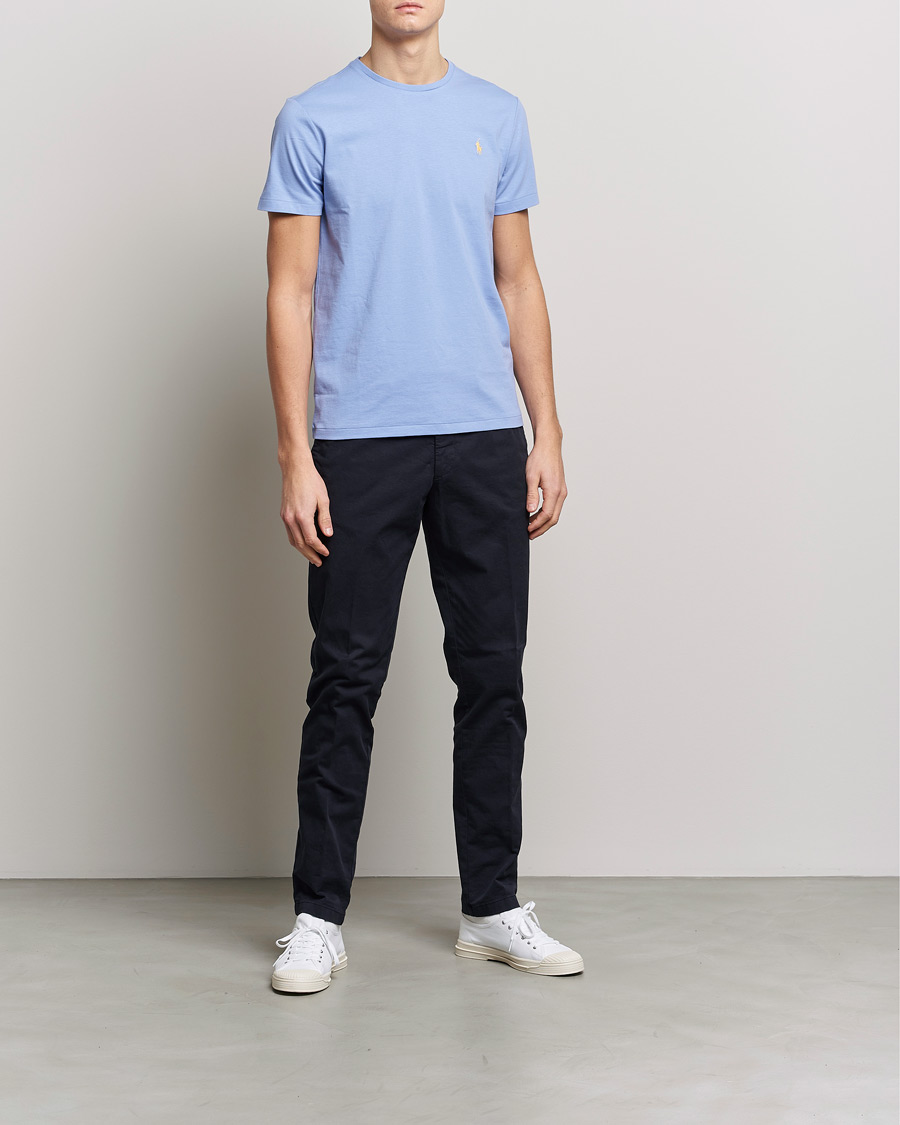 Herre | T-Shirts | Polo Ralph Lauren | Crew Neck T-Shirt Lafayette Blue