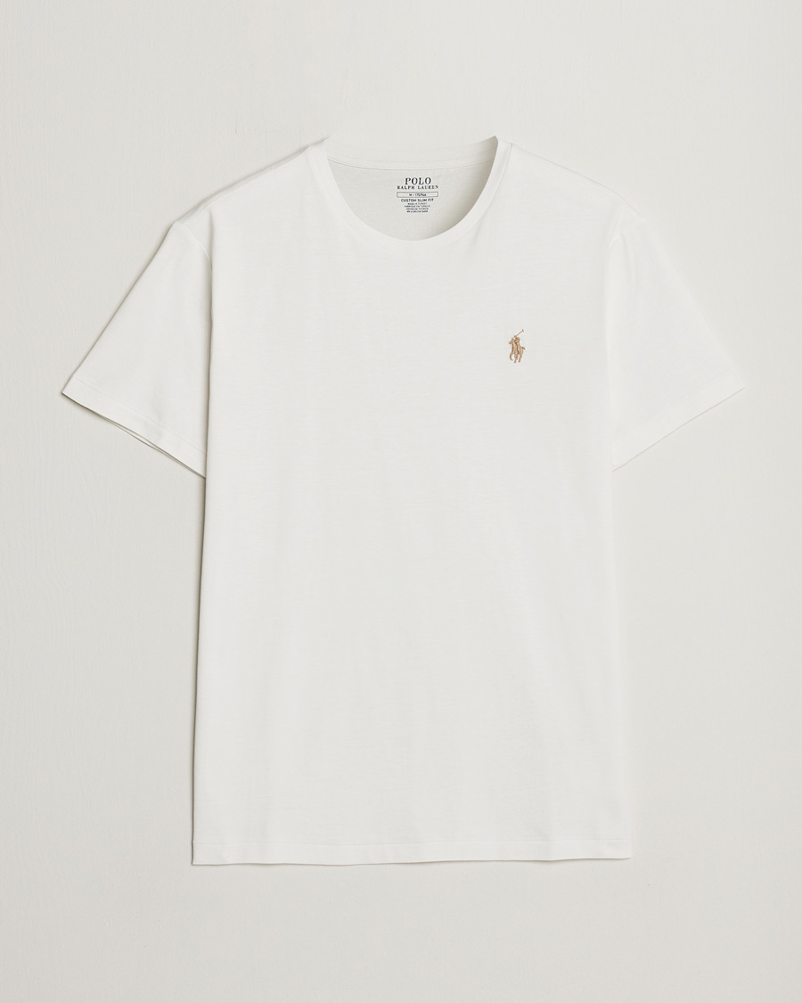 Herre | T-Shirts | Polo Ralph Lauren | Crew Neck T-Shirt Deckwash White