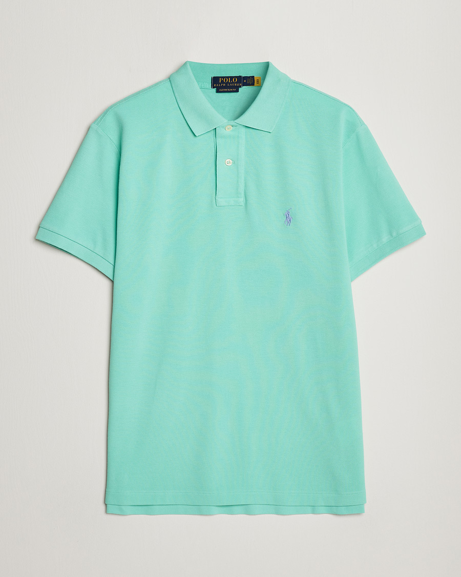 Herre | Polotrøjer | Polo Ralph Lauren | Custom Slim Fit Polo Aqua Verde