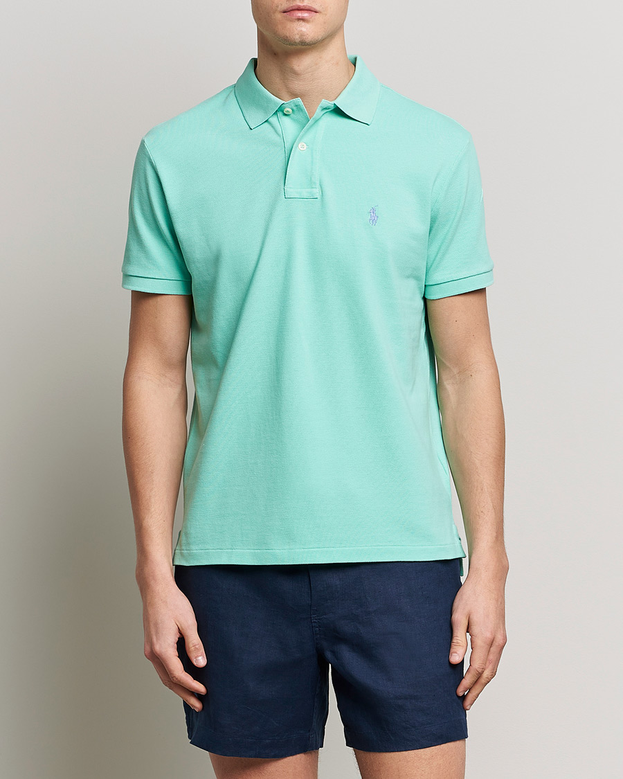 Herre | Polotrøjer | Polo Ralph Lauren | Custom Slim Fit Polo Aqua Verde