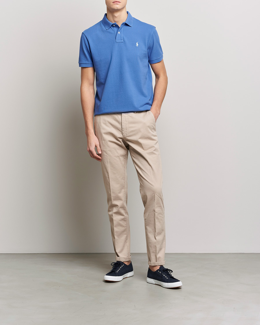 Herre | Polotrøjer | Polo Ralph Lauren | Custom Slim Fit Polo Maidstone Blue